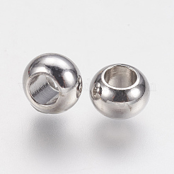 真鍮製スペーサービーズ  カドミウムフリー＆鉛フリー  プラチナメッキ  ロンデル  6x4mm  穴：3mm&nbsp;KK-F730-04P