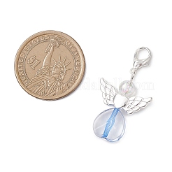 Подвесные украшения в форме сердца ангела из сплава и акрила&nbsp;HJEW-JM04595