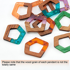 Наборы для самостоятельного изготовления деревянных сережек-подвесок из ореха DIY-OC0006-67