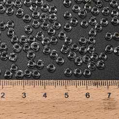 トーホー 6/0 デミラウンドビーズ  日本製シードビーズ  （pf21)パーマフィニッシュクリスタルシルバー裏地  4x1.9mm  穴：1.5mm  約1500個/50g&nbsp;Y-SEED-DR06-PF21