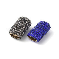 Латунные бусины из стразов и глины&nbsp;KK-P305-07C-G