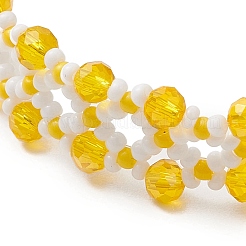 Bracciali di perline di vetro fatti a mano per le donne&nbsp;BJEW-MZ00132-03