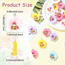 30 шт. 6 цвета непрозрачные подвески из смолы&nbsp;RESI-YW0006-11