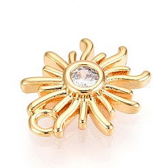 Латунные микропаве прозрачные подвески с фианитом KK-T075-25G