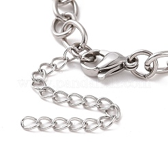 Bracciale a catena in acciaio inossidabile 304 anti-ossidazione per uomo e donna&nbsp;BJEW-E031-01P-03