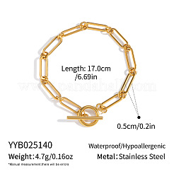 Минималистичные браслеты-скрепки из нержавеющей стали 304 толщиной 5 мм для женщин&nbsp;DI6233-2