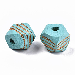 Perle di legno naturale verniciate&nbsp;WOOD-T021-52A-06