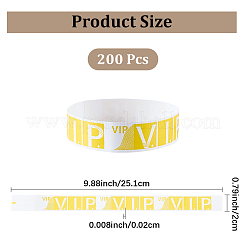 200 pulsera impermeable de plástico PP VIP&nbsp;BJEW-SP0001-33B