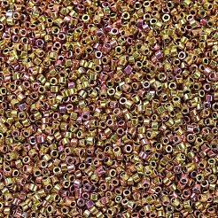 MIYUKIデリカビーズ  シリンダー  日本製シードビーズ  11/0  (db0507) 24kt ピンクゴールド アイリス  1.3x1.6mm  穴：0.8mm  約2000PCS /ボトル  10 G /ボトル&nbsp;SEED-JP0008-DB0507