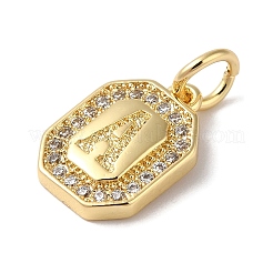 Echte 18 Karat vergoldete Messing Micro Pave klare Zirkonia Anhänger&nbsp;KK-L216-002G-A