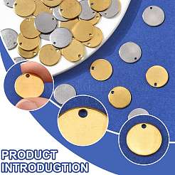 60 шт. 2-цветное ионное покрытие (IP) из нержавеющей стали 304&nbsp;STAS-FS0002-09