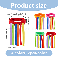 8 pieza de accesorios para juego de cola de captura de tela oxford de 4 colores con cinturones de bucle de gancho&nbsp;AJEW-DC0003-63