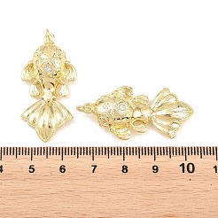 Pendentifs en laiton zircon cubique transparent&nbsp;KK-P353-15G-02