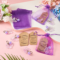 10шт бабочка акриловые подвесные украшения&nbsp;HJEW-TAC0071