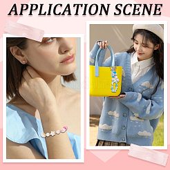 60 шт. переливающиеся акриловые бусины с УФ-покрытием&nbsp;MACR-SC0001-52