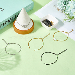 18шт 3 цвета 304 нержавеющая сталь браслет цепь изготовление&nbsp;MAK-SC0001-33