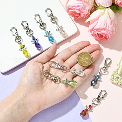 Украшение подвески из стекла и сплава «ангел»&nbsp;HJEW-YW00026-01