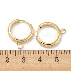 201 фурнитура для сережек-колец Huggie Hoop из нержавеющей стали STAS-P283-01Y-G