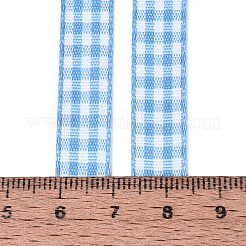 Einseitig kariertes Polyester-Satinband&nbsp;SRIB-T009-10D