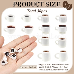 30 stücke 6 arten harz puppenhaus miniatur kaffee&nbsp;DIY-YW0017-78