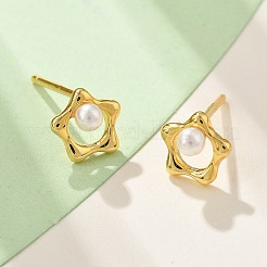 925 стерлингового серебра серьги стержня&nbsp;EJEW-D317-01G