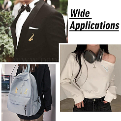 7 шт. 7 стиля музыкальные инструменты сплав горный хрусталь лацкан булавки для рюкзака одежда&nbsp;JEWB-CJ0001-91