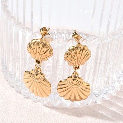 Ensembles de colliers et boucles d'oreilles pendantes en acier inoxydable 304&nbsp;SA-CBA2C2A-05G
