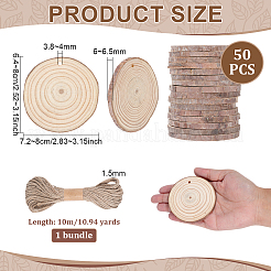 50pcs gros pendentifs en bois&nbsp;WOOD-PH0004-05