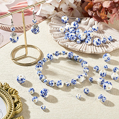 40 pièces 4 styles de perles en porcelaine faites à la main&nbsp;PORC-TADJ0001-08B