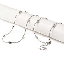 Овальные цепочки-змейки из нержавеющей стали 304&nbsp;NJEW-H046-03P