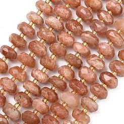 Натуральный Sunstone бисер пряди G-L642-J01-03