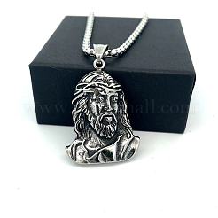 Религиозные подвески в виде головы Иисуса из нержавеющей стали 304 для мужчин и женщин.&nbsp;ZK3713