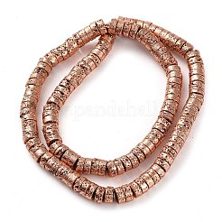 Fili di perle di roccia lavica naturale elettrodeposta&nbsp;G-I360-A01-03