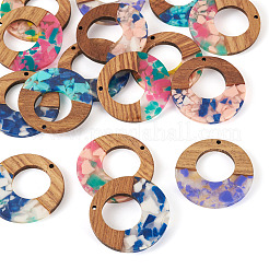 16 шт. подвески из 8-х цветов из смолы и ореха&nbsp;FIND-TA0006-41