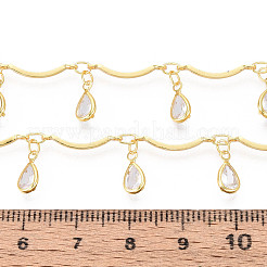 Цепи из латуни и стекла с фестончатыми прутьями CHC-T018-07G