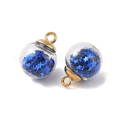 Стеклянные круглые подвески GLAA-P063-01G-09