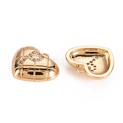 Pendenti in zirconi cubici trasparenti in micro pavè di ottone&nbsp;KK-S360-144P-NF