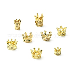 8 шт. 8 стиля латунные микропаве кубические циркониевые европейские бусины&nbsp;KK-CJ0004-04