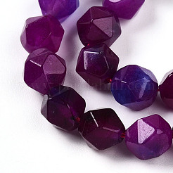 Окрашенные природные белый нефрит бисер пряди G-T139-8mm-45L