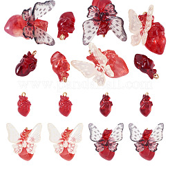 8pcs 4 Arten transparente Harzanhänger&nbsp;RESI-TA0005-10
