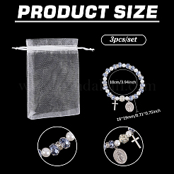 3шт. браслеты с подвесками из нержавеющей стали 304&nbsp;BJEW-PH01939