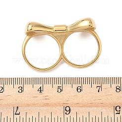 Двойные кольца из нержавеющей стали 304&nbsp;RJEW-D324-01G