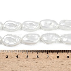 Нити бусин из искусственного жемчуга с гальваническим покрытием из фарфора BSHE-Z009-01A