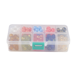 10 цвет спрей окрашенные стеклянные бусины&nbsp;DGLA-JP0001-03-10mm