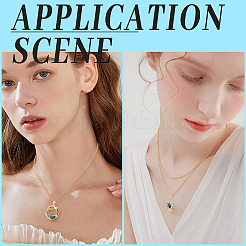 6 шт. 2 стиля латунный микропаве прозрачный кубический цирконий со стеклянными подвесками&nbsp;KK-BBC0019-04