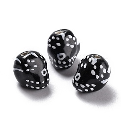 Фарфоровые бусины ручной работы LAMP-F020-38G