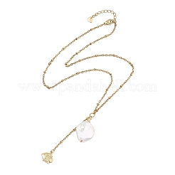 Collana con ciondolo a forma di animale marino in acciaio inossidabile 304&nbsp;NJEW-JN06049-04