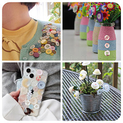 45 шт. 3 стильных пуговицы-ракушки с 4 отверстиями BUTT-TA0001-27