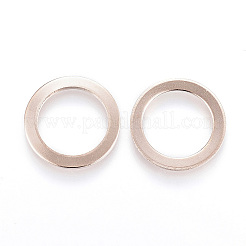 イオンプレーティング（IP）304ステンレス鋼リンクリング  ローズゴールド  15x1mm&nbsp;X-STAS-P109-04RG