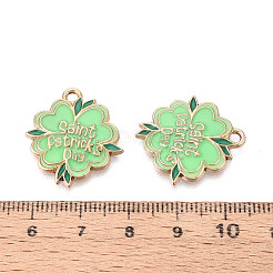 Подвески из сплава с эмалью ко дню святого патрика&nbsp;ENAM-T024-38A-G